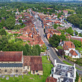 West Malling Church and town aerial view by John Gilham