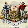 West Virginia Coat of Arms 1876 Photograph by Jon Neidert West Virginia Coat of Arms 1876 Photograph by Jon Neidert