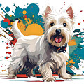 Westie on a T Shirt by AI Digital