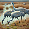 Wetland Cranes by Robert Harris