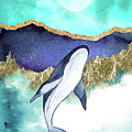 Whale And Moon Painting by Garden Of Delights Whale And Moon Painting by Garden Of Delights