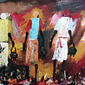 What's For Dinner Painting by Peter Sibeko 1940-2013 What's For Dinner Painting by Peter Sibeko 1940-2013