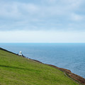 Whitby lighthouse on the Cleveland Way coastal path by Stuart Chard