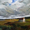 White Cottage Painting by Sheila Romard White Cottage Painting by Sheila Romard