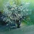 White flowers in a Glass Vase by Lizzy Forrester White flowers in a Glass Vase by Lizzy Forrester