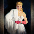 White Mink and Diamonds by Art Frahm Sophisticated Pin-Up Girl Vintage Artwork Painting by Rolando Burbon White Mink and Diamonds by Art Frahm Sophisticated Pin-Up Girl Vintage Artwork Painting by Rolando Burbon