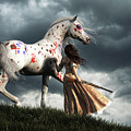 Wild West Woman and War Horse Watching a Storm Digital Art by Daniel Eskridge Wild West Woman and War Horse Watching a Storm Digital Art by Daniel Eskridge