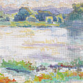 Willow Lake Dusk Painting by Srishti Wilhelm Willow Lake Dusk Painting by Srishti Wilhelm
