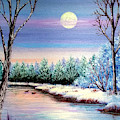 Winter Moon Painting by Sarah Irland Winter Moon Painting by Sarah Irland