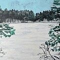 Winter Pond by Jam Art