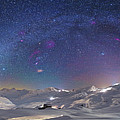 Winter Skies over the Tschuggen Observatory Photograph by Ralf Rohner