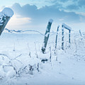 Winter Sky And Snowy Fence Photograph by Karen Rispin Winter Sky And Snowy Fence Photograph by Karen Rispin