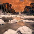 Winter Sunset Gates Of The Valley Yosemite National Park California by Dave Welling