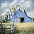 Wisteria Blue Barn by Tina LeCour