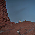 Wolf Moon at Chimney Rock by Laura Hedien