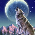 Wolf Moon Mixed Media by Jerry LoFaro Wolf Moon Mixed Media by Jerry LoFaro
