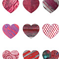 Wooden Hearts Mixed Media by Moira Law Wooden Hearts Mixed Media by Moira Law