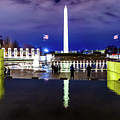 World War II Memorial with the Washington Monument in the background Digital Art by SnapHappy Photos World War II Memorial with the Washington Monument in the background Digital Art by SnapHappy Photos