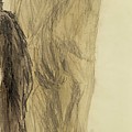 Wrapped figure with coat II Drawing by David Euler Wrapped figure with coat II Drawing by David Euler