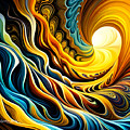 Yellow and Blue Wave Digital Art by Cindy's Creative Corner Yellow and Blue Wave Digital Art by Cindy's Creative Corner