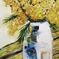 Yellow Bunch Painting by Roxy Rich Yellow Bunch Painting by Roxy Rich