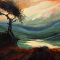 Yellow Sunset Hills Painting by Veronica Huacuja Yellow Sunset Hills Painting by Veronica Huacuja