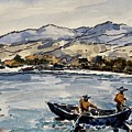 Yellowstone Drift Painting by Les Herman Yellowstone Drift Painting by Les Herman
