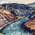 Yellowstone River Trail to Mouth of Bear Creek Painting by Les Herman Yellowstone River Trail to Mouth of Bear Creek Painting by Les Herman