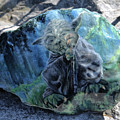 Yoda on a Rock Painting by Tammy Pool Yoda on a Rock Painting by Tammy Pool