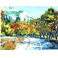 Yosemite Valley Painting by Luisa Millicent Yosemite Valley Painting by Luisa Millicent