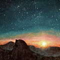 Yosemite Valley Starry Sunset by Zan Savage
