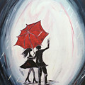 Young Love Walking Painting by Roxy Rich Young Love Walking Painting by Roxy Rich