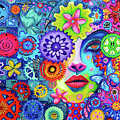Your Power Lies Within Original THE AGE OF WOMEN Doodle Gears Painting Empowering Art by MeganAroon by Megan Aroon
