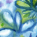 Zen Leaves Painting by Linda Woods Zen Leaves Painting by Linda Woods