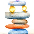 Zen Rocks Window Painting by Carlin Blahnik CarlinArtWatercolor Zen Rocks Window Painting by Carlin Blahnik CarlinArtWatercolor