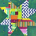 Zigzag Star Painting by Cyndie Katz Zigzag Star Painting by Cyndie Katz