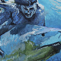 Zombie vs Shark Painting by Sv Bell Zombie vs Shark Painting by Sv Bell
