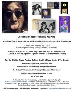 John Lennon Retrospective Exhibition With May Pang - Iconic Images Art Gallery Beatles 'N'  Rock and Roll Retrospective Exhibition