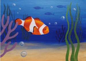 Beginner's Acrylic Painting Class        'Clown Fish'