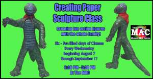 Creating Paper Sculpture Class at The MAC