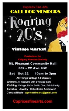 Call for Artists and Vendors for Roaring 20's Vintage Market