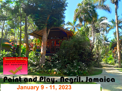 JAMAICA PAINT and PLAY art workshop January in Jamaica