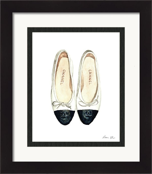 Sold - Chanel Ballet Flats Classic Watercolor Fashion Illustration